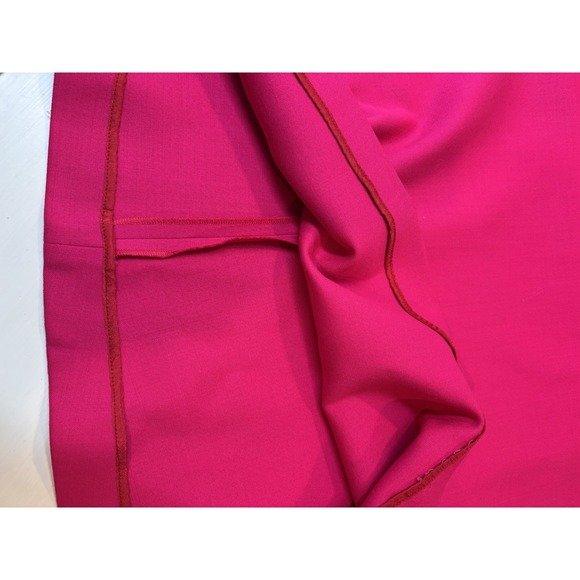 Michael Kors Power Pink Wool Midi Asymmetrical Skirt 10 Italy Barbiecore - Picture 5 of 5